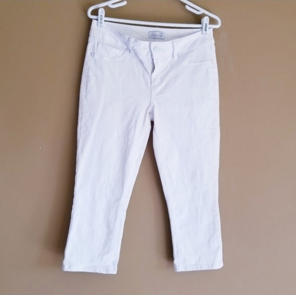 Seven7 Pants - SEVEN7 White Skinny Capris